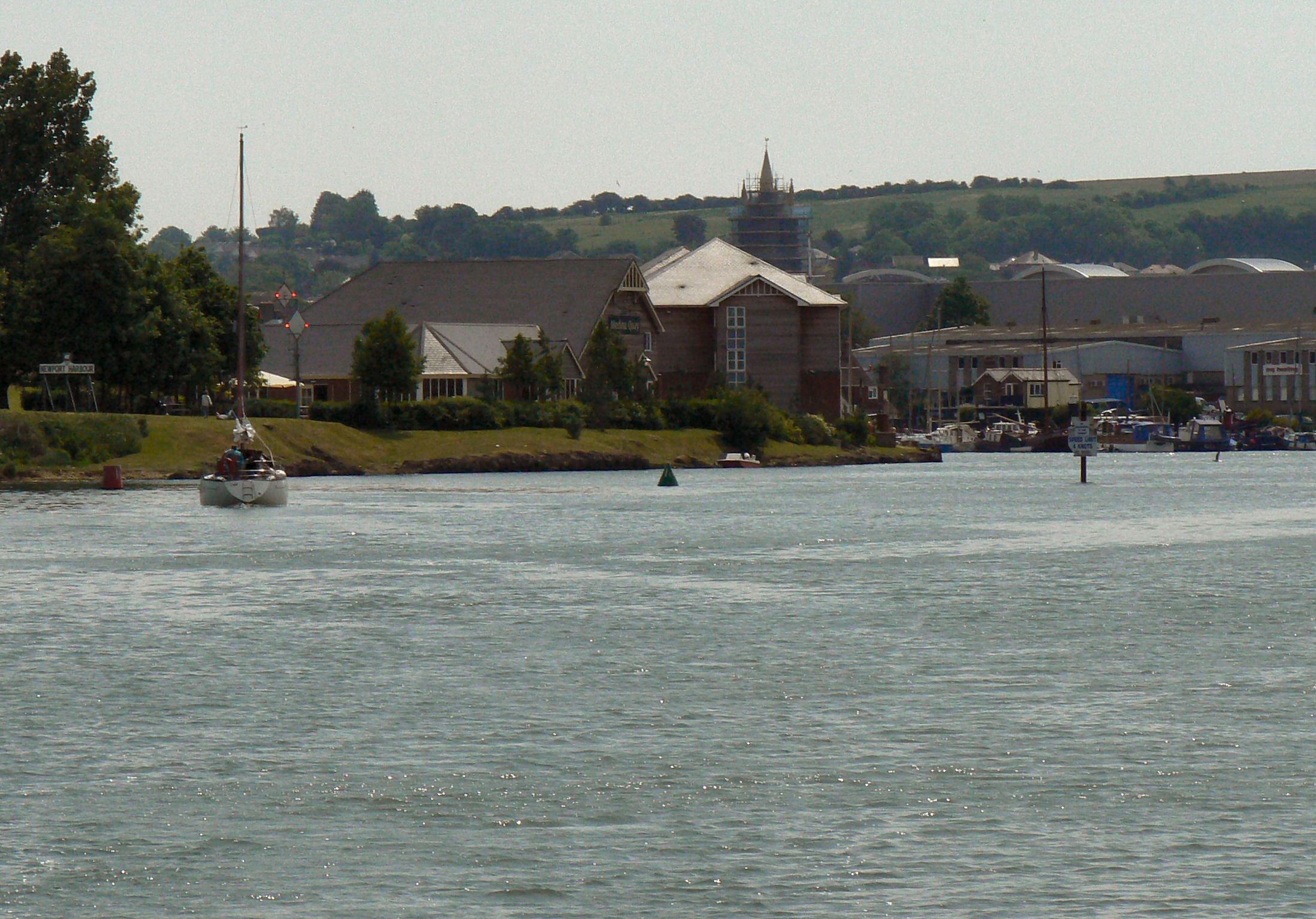 The entrance to Newport Harbour